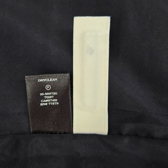 Ann Taylor Dress Womens 10 Navy Blue Polka Dot Silk Blend Lined Career New - Picture 14 of 14